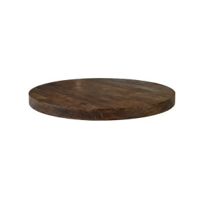 LABEL51 Eetkamertafel Tafelblad Rond - Espresso - Mangohout - 120 cm - Rond Straight