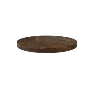 LABEL51 Eetkamertafel Tafelblad Rond - Espresso - Mangohout - 110 cm - Rond Straight