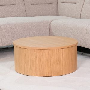 LABEL51 Salontafel Oliva - Naturel - Eiken - 70 cm - Rond