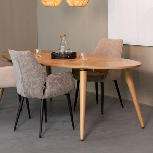 LABEL51 Eetkamertafel Ines - Naturel - Eiken - 210 cm - Ovaal