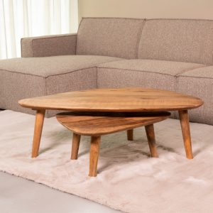 LABEL51 Salontafel Gregg - Naturel - Mangohout - 110 cm