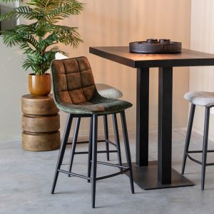 LABEL51 Barkruk Jelt - Hunter - Velours - Hoog