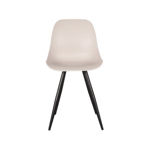 LABEL51 Eetkamerstoel Monza - Zand - PP - Zwart Metalen Frame