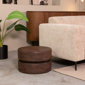 LABEL51 Salontafel Milly espresso mangohout 50 cm kopen