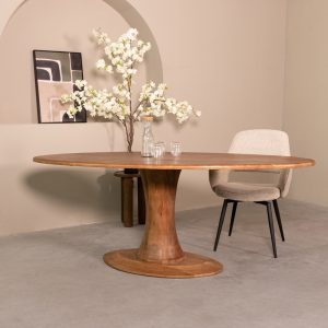 LABEL51 Eetkamertafel Craft - Nature Smooth - Mangohout - 230 cm - Ovaal