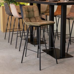 LABEL51 Barkruk Bistro - Hunter - Fluweel - Hoog