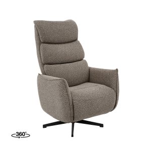 LABEL51 Fauteuil Goteborg - Mushroom - Boucle - 2-Motorig