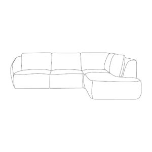 LABEL51 Hoekbank Matteo - Crown Brown 05 - Geweven - Hoekbank Rechts