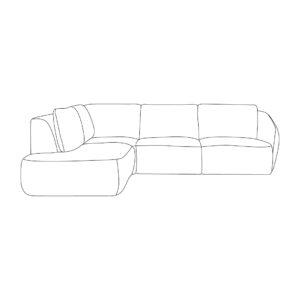 LABEL51 Hoekbank Matteo - Raven Natural 24 - Chenille - Hoekbank Links