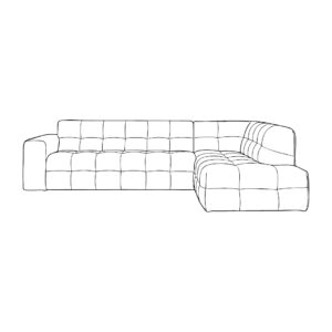 LABEL51 Hoekbank Lorenzo - Silencio Taupe 19 - Geweven - Hoekbank Rechts