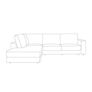 LABEL51 Hoekbank Valero - Raven Anthracite 15 - Chenille - Hoekbank Links