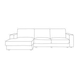 LABEL51 Hoekbank Valero - Raven Taupe 30 - Chenille - Loungebank Links