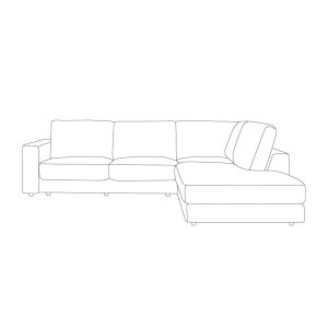 LABEL51 Hoekbank Valero - Raven Taupe 30 - Chenille - Hoekbank Rechts