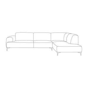 LABEL51 Hoekbank Merido - Crown Natural 02 - Geweven - Hoekbank Rechts