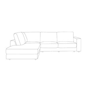 LABEL51 Hoekbank Valero - Raven Grey 07 - Chenille - Hoekbank Links