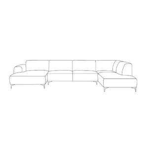 LABEL51 Bank Merido - Elite Natural 03 - Chenille - U-Bank Rechts