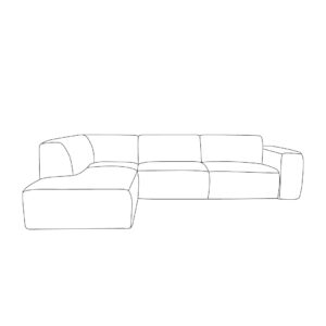 LABEL51 Hoekbank Verona - Cremona Light Brown 18 - Chenille - Hoekbank Links