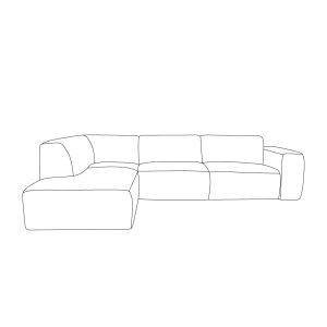 LABEL51 Hoekbank Verona - Egon Natural 25 - Geweven - Hoekbank Links