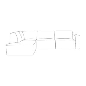 LABEL51 Hoekbank Kay - Elite Clay 04 - Chenille - Hoekbank Links