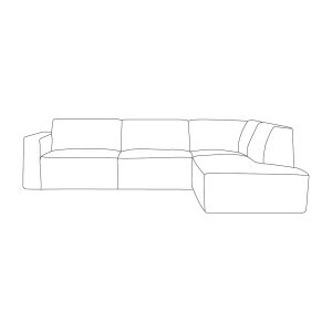 LABEL51 Hoekbank Kay - Cremona Natural 02 - Chenille - Hoekbank Rechts