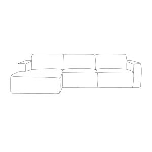 LABEL51 Hoekbank Kay - Elite Natural 03 - Chenille - Loungebank Links