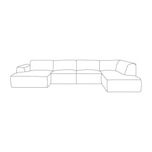 LABEL51 Bank Verona - Elite Natural 03 - Chenille - U-Bank Rechts