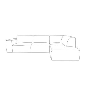 LABEL51 Hoekbank Verona - Maloy Natural 31 - Velvet - Hoekbank Rechts