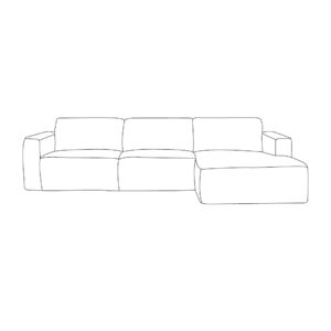 LABEL51 Hoekbank Kay - Crown Clay 03 - Geweven - Loungebank Rechts