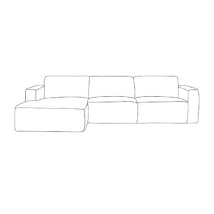 LABEL51 Hoekbank Kay - Cremona Taupe 24 - Chenille - Loungebank Links