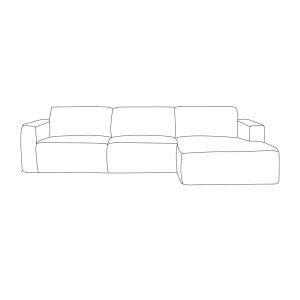 LABEL51 Hoekbank Kay - Raven Grey 07 - Chenille - Loungebank Rechts