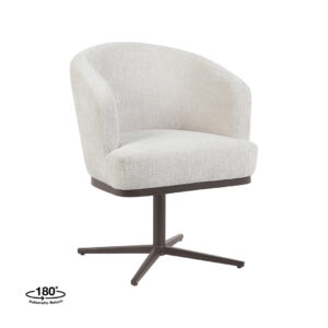 LABEL51 Eetkamerstoel Cannes - Naturel - Geweven - Brons Metalen Frame