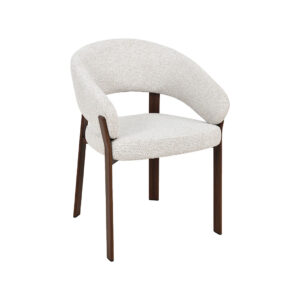 LABEL51 Eetkamerstoel Sato - Naturel - Geweven - Walnoot Houten Frame