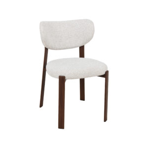 LABEL51 Eetkamerstoel Mika - Naturel - Geweven - Walnoot Houtlook Metaal