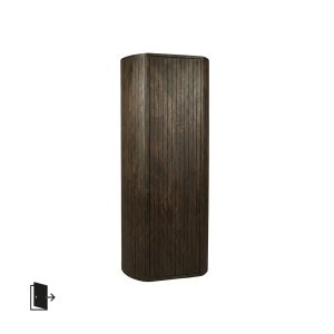 LABEL51 Bergkast Miya - Espresso - Mangohout - 140 cm - Rechts