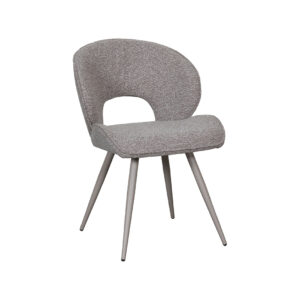 LABEL51 Eetkamerstoel Sakura - Mushroom - Boucle - Taupe Metalen Frame