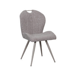 LABEL51 Eetkamerstoel Silly - Mushroom - Boucle - Taupe Metalen Frame