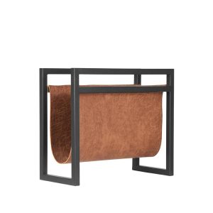 LABEL51 Magazinehouder - Cognac - Leder - One Size