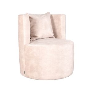 LABEL51 Fauteuil Evy - Naturel - Velvet - 65 cm