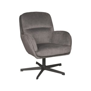 LABEL51 Fauteuil Moss - Antraciet - Velvet - One Size