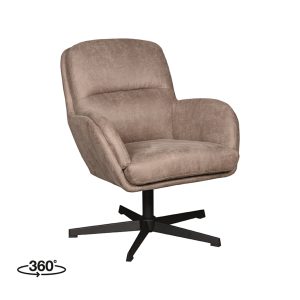 LABEL51 Fauteuil Moss - Taupe - Kunstleder - One Size