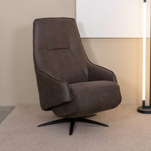 LABEL51 Fauteuil Odense - Antraciet - Kunstleder - One Size