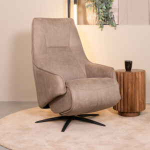 LABEL51 Fauteuil Odense - Taupe - Kunstleder - One Size