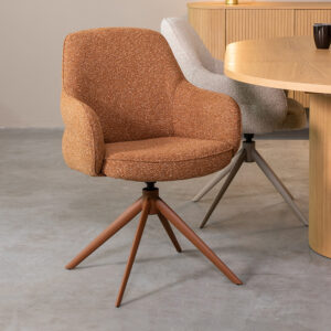 LABEL51 Eetkamerstoel Bern - Coral - Boucle - Coral Metalen Frame