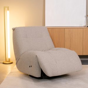 LABEL51 Fauteuil Relax and Recharge - Naturel - Boucle - Met Accu