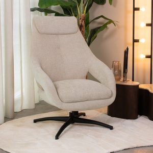 LABEL51 Fauteuil Maxwell - Naturel - Chenille - One Size