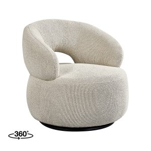 LABEL51 Fauteuil Nusenna - Naturel - Boucle - One size