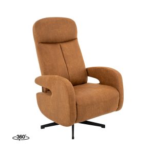 LABEL51 Fauteuil Esbjerg - Grijs - Kunstleder - Manueel Verstelbaar