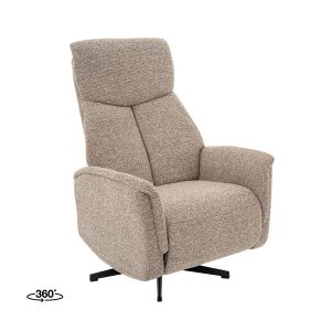 LABEL51 Fauteuil Helsinki - Wit - Boucle - Manueel Verstelbaar