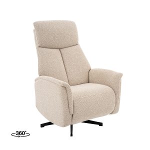 LABEL51 Fauteuil Helsinki - Naturel - Boucle - Manueel Verstelbaar