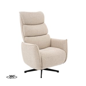 LABEL51 Fauteuil Goteborg - Naturel - Boucle - 2-Motorig